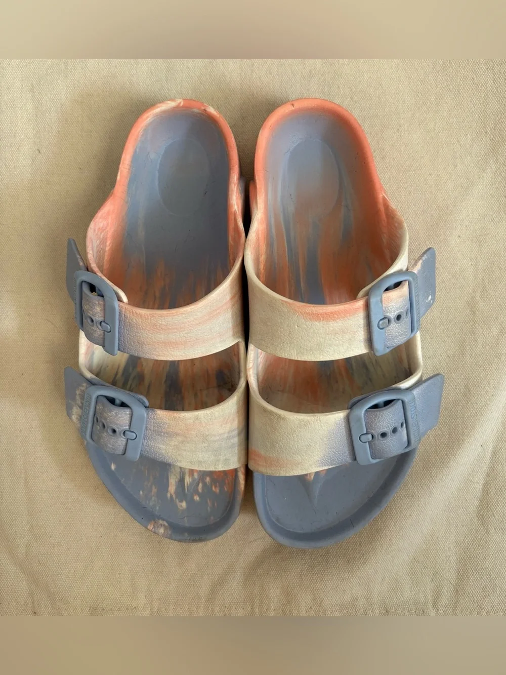 Birkenstock Arizona EVA Unisex Kids Marbled Buckle Slide Sandals Foam US 1.5
